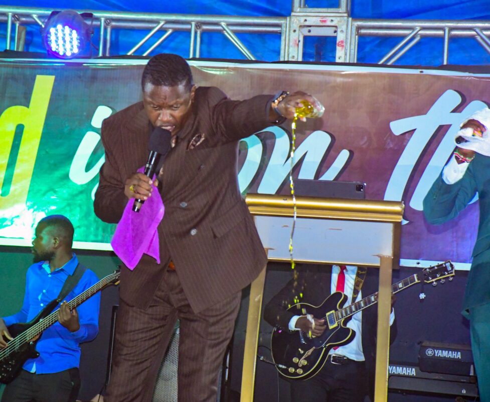 Rev Mitchell Ministering at Kakululo Crusade